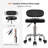 PU Leather Modern Rolling Stool with Low Back Height Adjustable Work Salon Drafting Swivel