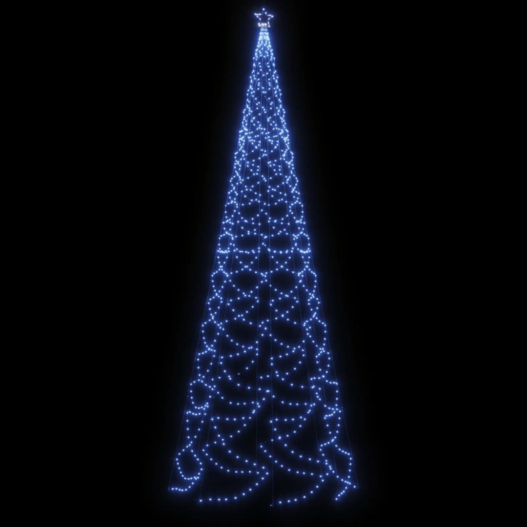 LED-Weihnachtsbaum mit Metallstange 1400 LEDs Blau 5 m