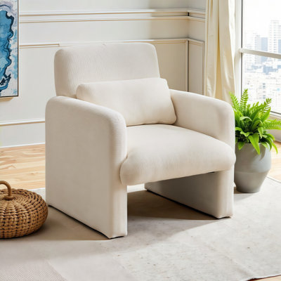 Modern Boucle Accent Chair - Luxury Compact Armchair for Living Room, Bedroom & Office | Cloud-Like Comfort & Elegant Design