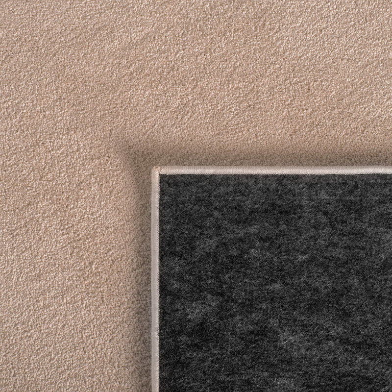 Filips Solid Taupe Area Rug, Runner 2'2" x 10'