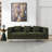 81 Inch Oversized 3 Seater Sectional Sofa, Living Room Comfort Fabric With Deep Seating And Soft Sitting, Includes 3 Lumbar Pillows-203983806