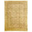 Hand Knotted Wool Area Rug in Gold