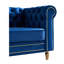 Canapé Chesterfield en velours 84,65 pouces pour le salon couleur BLEU