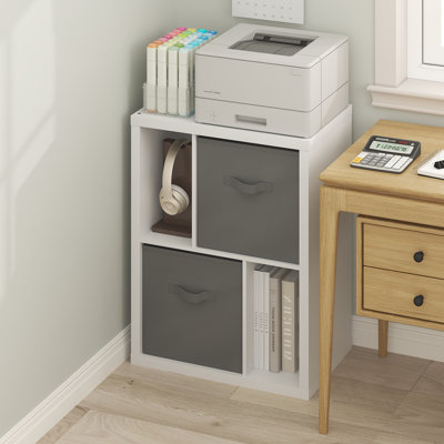 Tablette de rangement avec deux bacs de rangement Samual 