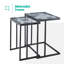 Kavic Glass Top Frame Nesting Tables