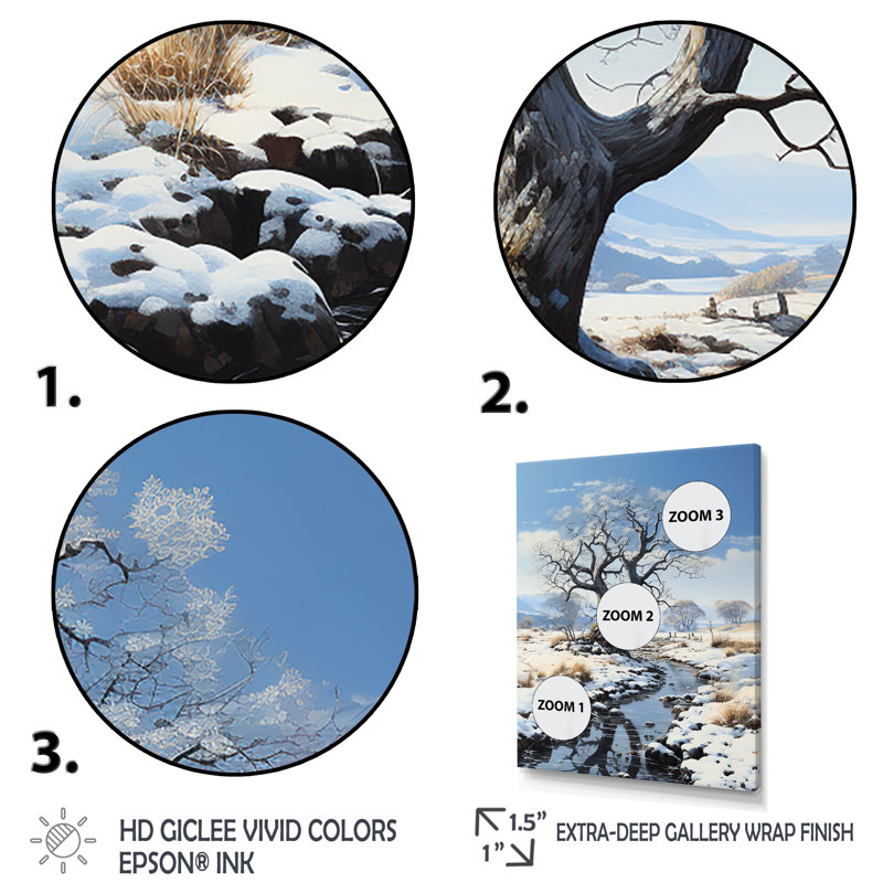Loujain Tree Shades Of Stillness sur toile, H 32 po x l 24 po x P 1 po, Cadre flottant doré