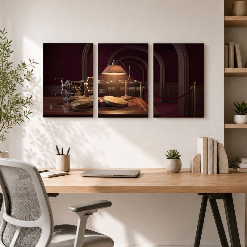 Ensemble de 3 impressions sur toile rétro, H 36 po x l 24 po x 3 pièces