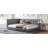 Full Size Upholstered Daybed/Sofa Bed Frame-Gray, Velvet
