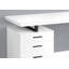 Bureau d'ordinateur, bureau personnel, ordinateur portable, installation à gauche, à droite, tiroirs de rangement, L 48 po, stratifié de travail, métal, contemporain, moderne-495706655
