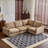 4-Piece L Shaped Modular Free Combination Sectional Velvet Sofa Couch-295127678