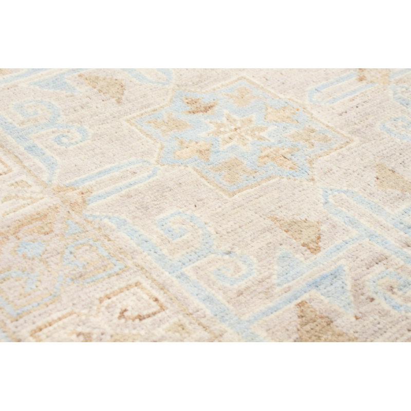 Tapis unique en laine noué à la main kaki clair de style nouvel âge de 18 pi et 9 pi x 12 pi 2 po kaki