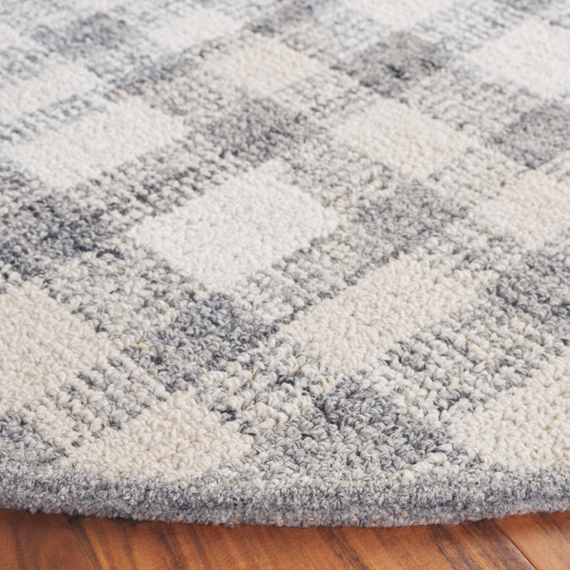 Chamisa Tufted Performance Plaid Rug, Round 6"
