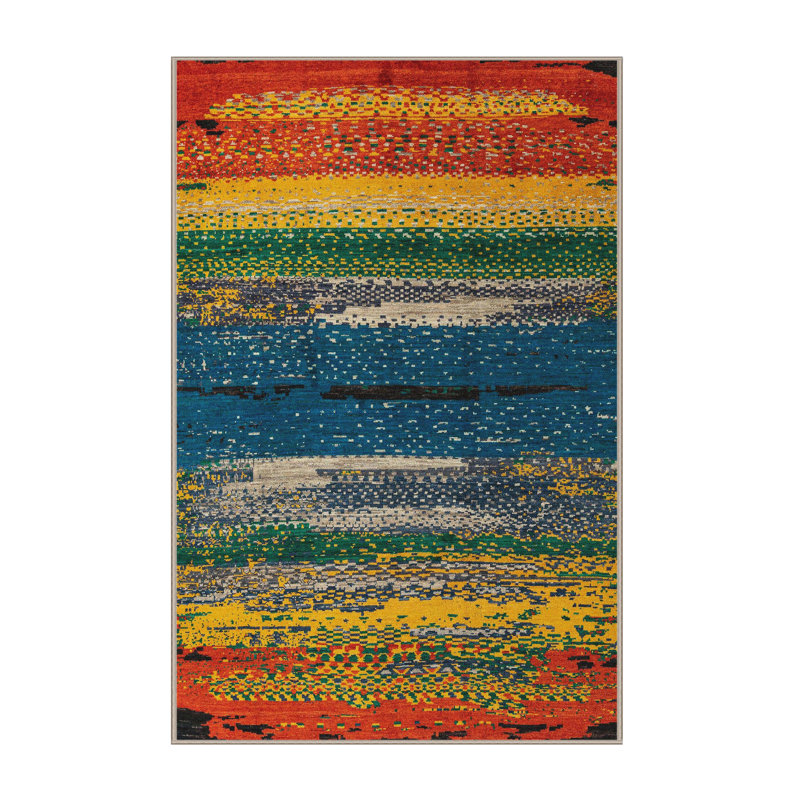 Monyca Abstract Indoor Rug, Square 3'