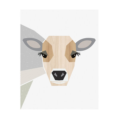 Cow by Little Design Haus - No Frame Painting