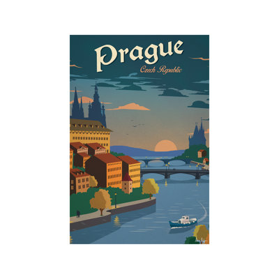 Prague 1 Piece Wall Art on Canvas