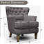 Fauteuil l 32 po capitonné en lin-831465433