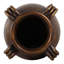 Vase de table en terre cuite Heritage avec poignées côtelées pour une décoration rustique - Grand vase urne à fleurs avec finition en céramique vieillie pour la décoration du salon