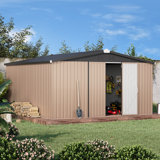 12' x 12' Metal Storage Shed  With Design Of Lockable Doors