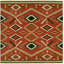 Wool Southwestern Area Rug in Red-2035509226