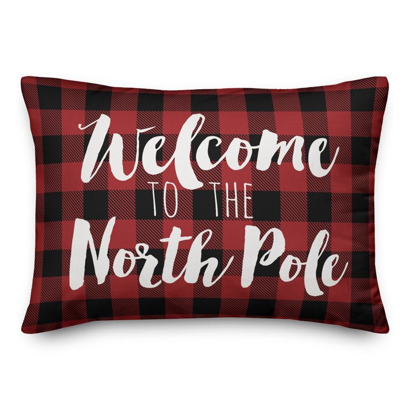  Coussin Welcome to the North Pole, Housse de coussin seulement - sans coussin
