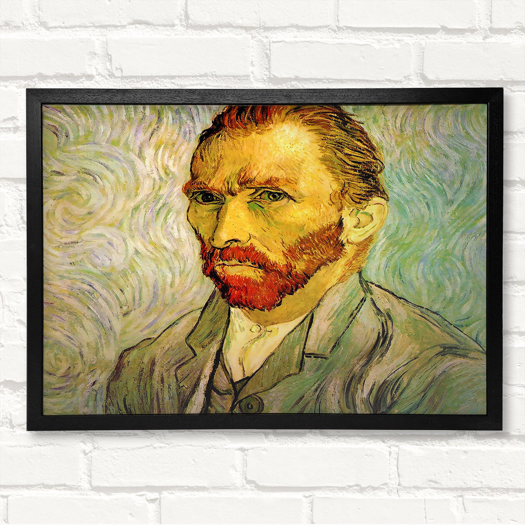 Selbstporträt 2 von Vincent Van Gogh - Geschlossener Eckrahmen Kunstdrucke auf Holz