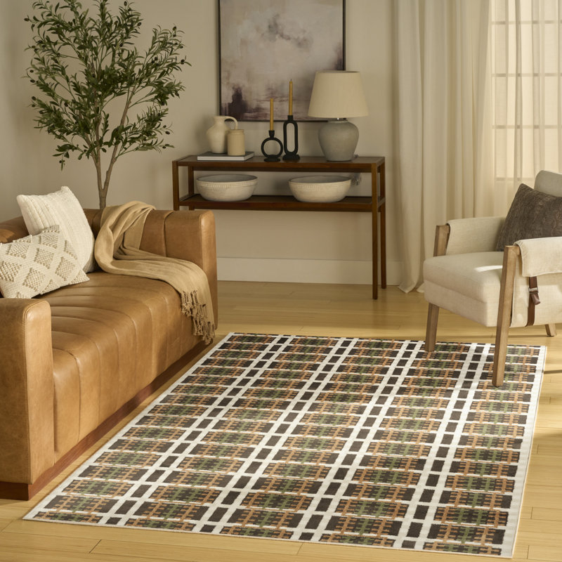 Tapis d'intérieur moderne gris anthracite James, Rectangle 5 pi x 7 pi