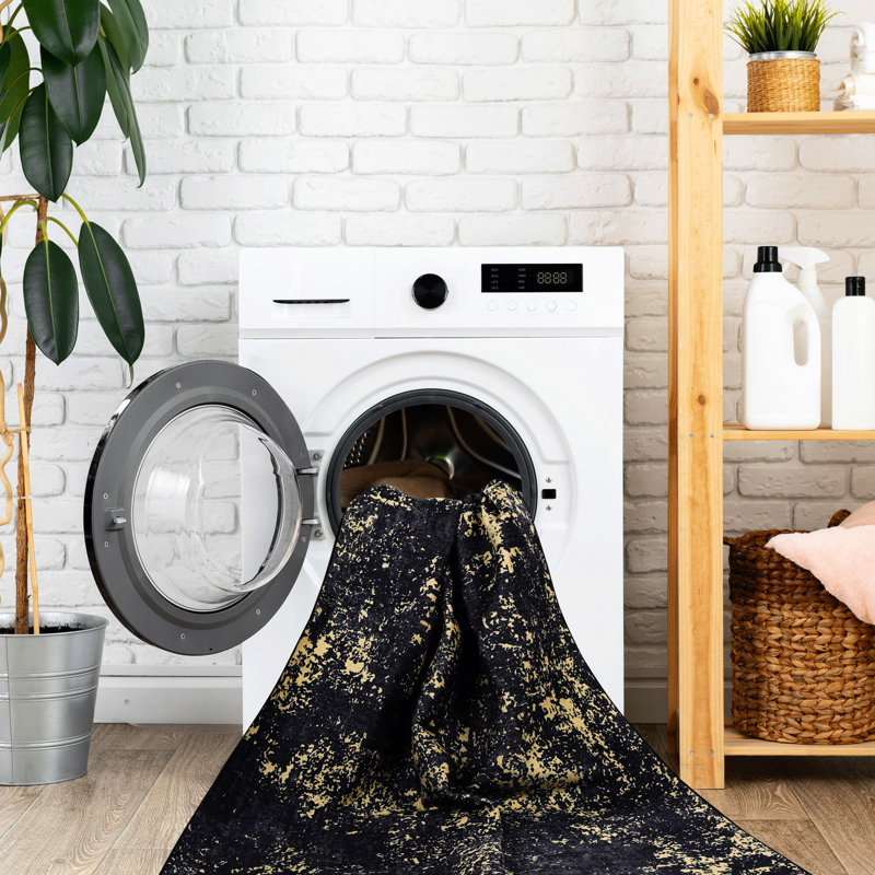 9x12 Area Rug - Washable, Non-slip, Non-shedding, Low-pile, & Pet , , Soft, Foldable, Stain For Living Room, Bedroom, Dining Craft Room Washable Safe, , Soft And Basement