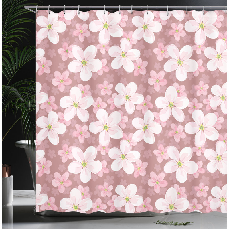 Shower Curtain with Hooks Included, 70"H x 69"W