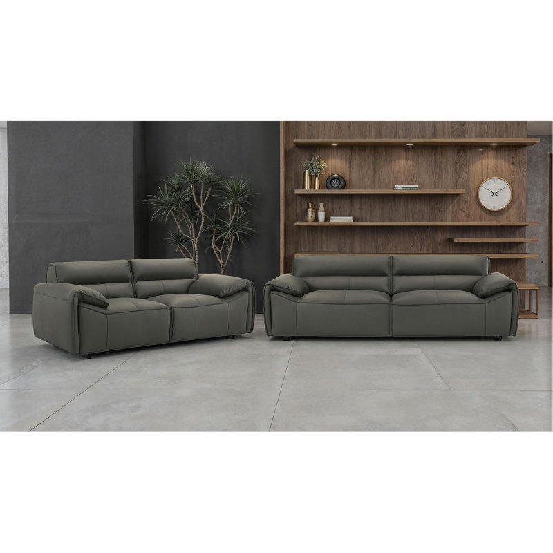 Hudson Graphite 2-piece Upholstered Sofa Set