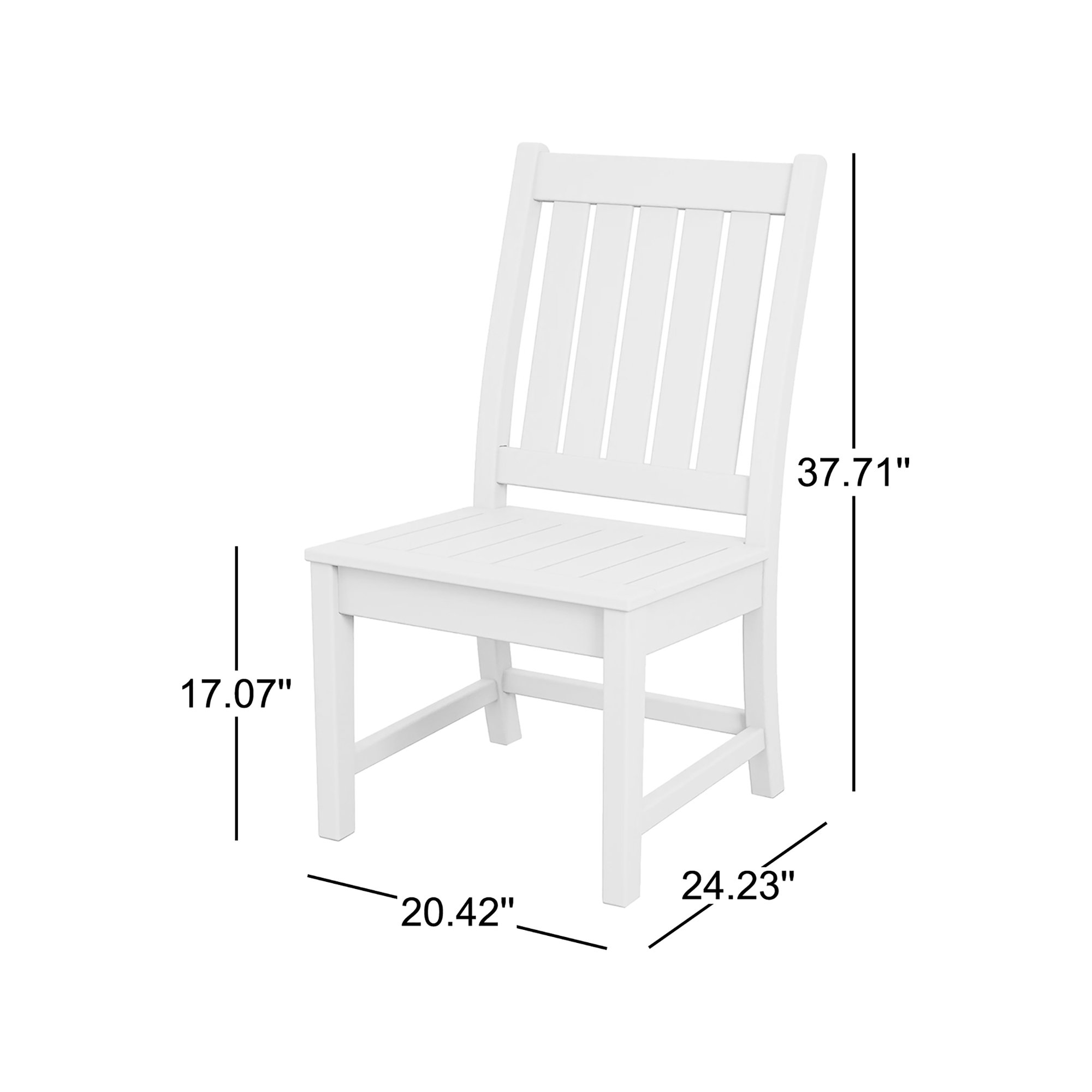 POLYWOOD Dining Side Chair, Teak
