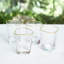 Hammered DOF Glass-Clear w/Gold Rim