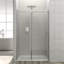 Porte de douche coulissante sans cadre, 122 cm (L) x 193 cm (H), chromée, verre trempé 8 mm-90550831