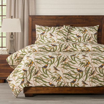 Bird Print Duvet Cover Set