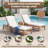5-Position Adjustable Outdoor Chaise Lounge, Solid Wood Patio Recliner with Thick Cushions, Weather-Resistant for Pool, Balcony & Garden-1493450622