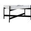 2 tables de chevet blanches de type C, bois massif +, base décorative en métal, tiroir supérieur et inférieur en feutre