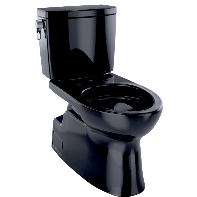 TOTO® Vespin® II 1G® Two-Piece Elongated 1.0 GPF Universal Height Skirted Design Toilet, Ebony, Left-Hand, Ebony