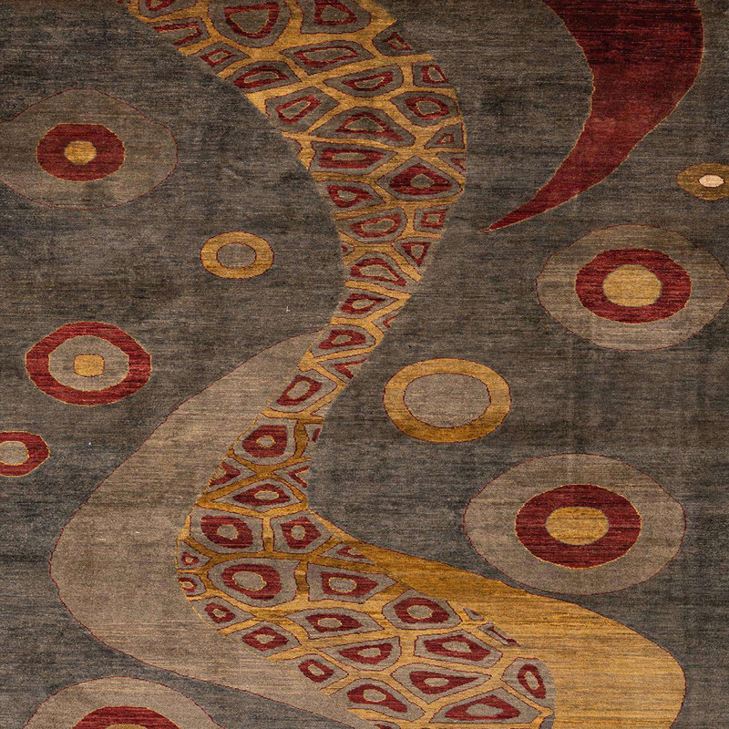 Mohun Abstract Indoor Rug, Square 4'