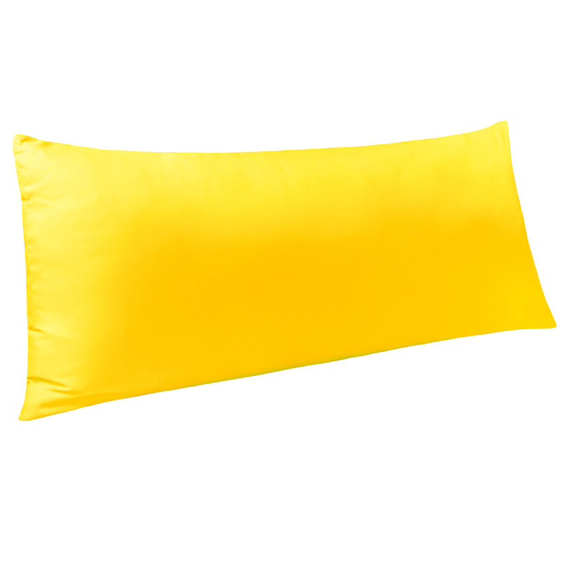 Body Pillow Cover, 1800 Brushed Microfiber Body Pillowcase with Envelope Closure - 20x54 Inches - NTBAY, Yellow , 1