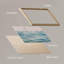 «Tranquil Ocean Waves Stylized Sea Illustration Calming Blue Watercolor Modern Minimalist» sur papier-98266942-98266944