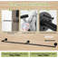 Portemanteau industriel 69 po, support mural pour suspendre les vêtements, tringle à vêtements en fer robuste et peu encombrante pour rangement pour garde-robe à 3 bases, noir