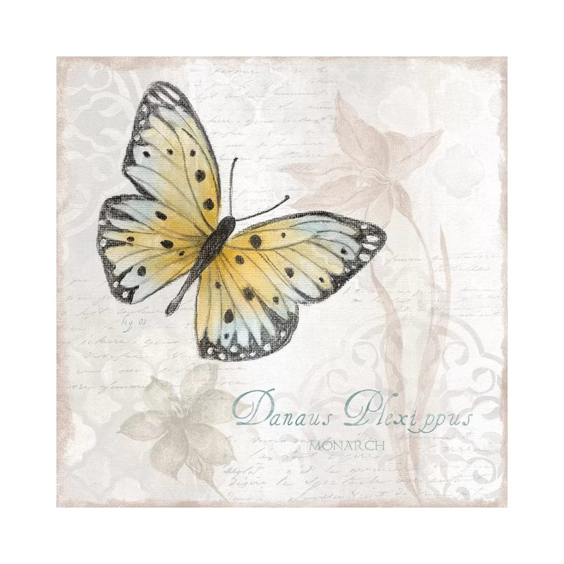 Postcard Butterfly I by Tava Studios - Wrapped Canvas Gallery-Wrapped Canvas Giclée, 45.72 cm H x 45.72 cm W