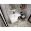 Meuble-lavabo mural moderne peu encombrant avec lavabo en céramique