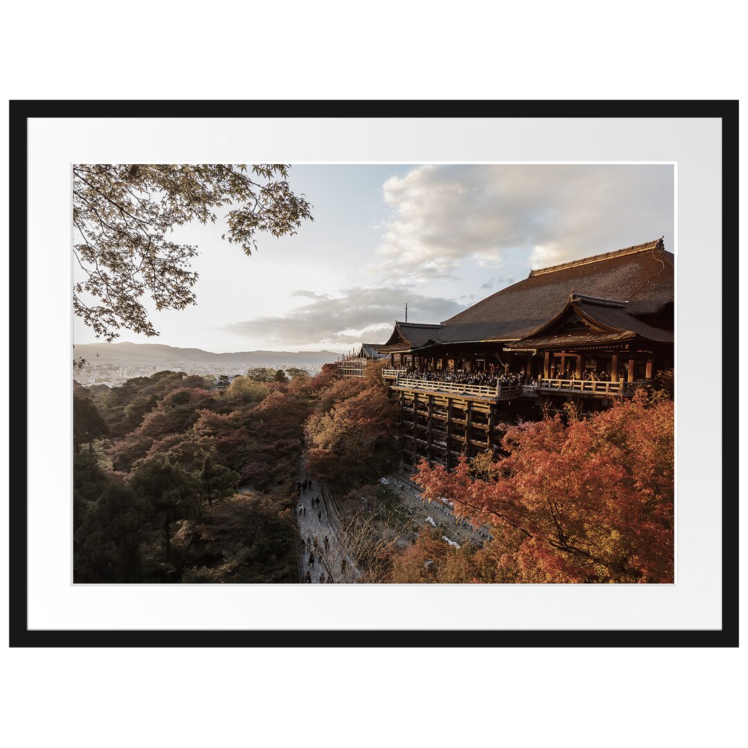 Gerahmtes Poster Kiyomizu-Dera Tempel in Kyoto