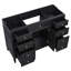 Meuble-lavabo autoportant de 122 cm (48 po) seulement, 6 tiroirs et 2 portes à fermeture amortie, noir