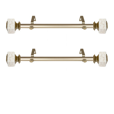 Stainless Steel Adjustable 12'' to 20'' 1'' Single Curtain Rod