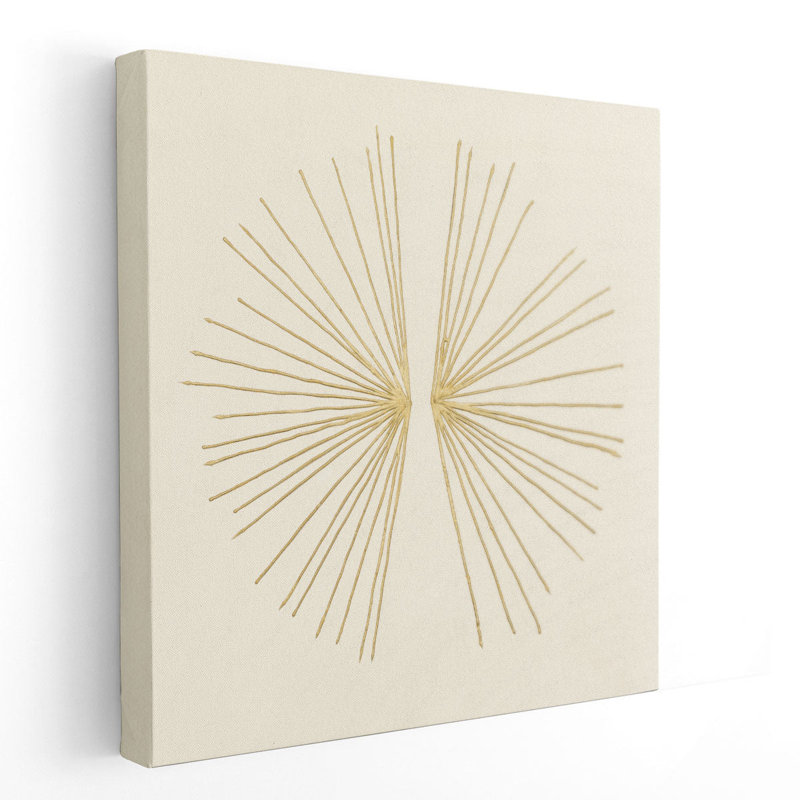 Golden Burst I - reproduction d'art sur toile, H 24 po x l 24 po