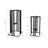 Hurricane Lantern Metal Iron Vertical Bar Design Matte Finish for Living Room Bedroom Office Set of 2 - 26", 20" Black