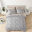 Ensemble de literie 1 pièce, couette grise en polyester, chambre moderne