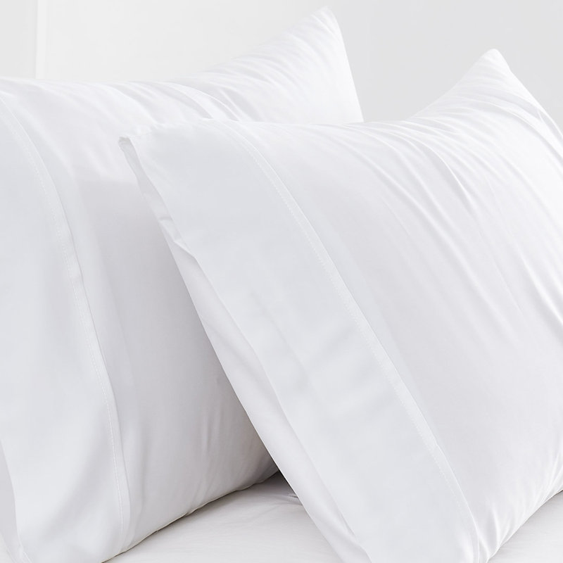 Taie d'oreiller 100% en rayonne 300 TC Southshore Fine Linens, Grand, Blanc