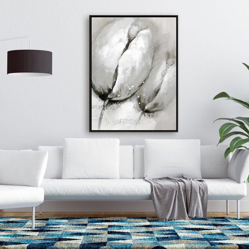 Contemporary Tulips Print On Canvas